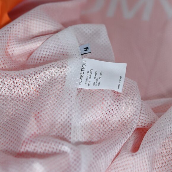 Push Button Orange Graphic Polyester Ripstop Jacket – Made in South Korea, M - Picture 5 of 6